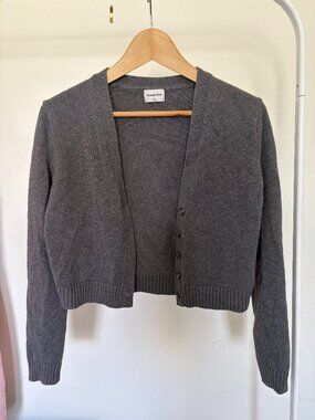 Sunday Best (Aritzia) Grey Cropped Cardigan